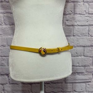 Cynthia Rowley yellow leather belt size Large